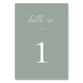 Italienische Sage Green Watercolor House Hochzeit Tischnummer (Vorderseite)