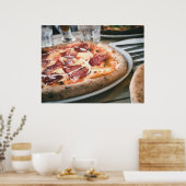 Italienische Salami Pizza Poster (Küche)