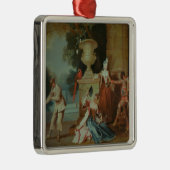 Italienische Schauspieler in einem Park, c.1725 Silbernes Ornament (Rechts)