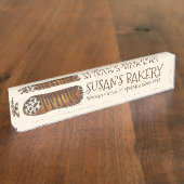 Italienische Schokolade Chip Cannoli Bäckerei Kond Namensplakette (Seite)