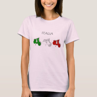 Italienische Scooter Italia Flagge Scooter T-Shirt