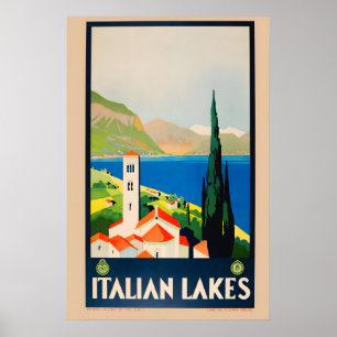 Italienische Seen 1930er Jahre Klassischer Vintage Poster
