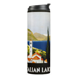 Italienische Seen Vintage Reise stolpern Thermosbecher