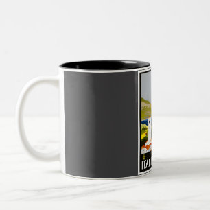 Italienische Seen Vintage-Reise Zweifarbige Tasse