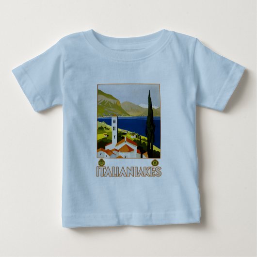Italienische Seen Vintage Reisen Italien Baby T-shirt (Vorderseite)