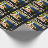Italienische Seen Vintage Reisen Italien Geschenkpapier (Ecke)