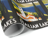 Italienische Seen Vintage Reisen Italien Geschenkpapier (Rolleneckpunkt)