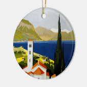 Italienische Seen Vintage Reisen Italien Keramik Ornament (Links)