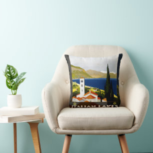 Italienische Seen Vintage Reisen Italien Kissen
