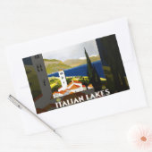 Italienische Seen Vintage Reisen Italien Rechteckiger Aufkleber (Umschlag)