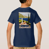 Italienische Seen Vintage Reisen Italien T-Shirt (Rückseite)