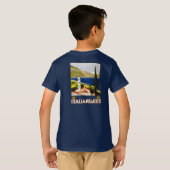 Italienische Seen Vintage Reisen Italien T-Shirt (Schwarz voll)