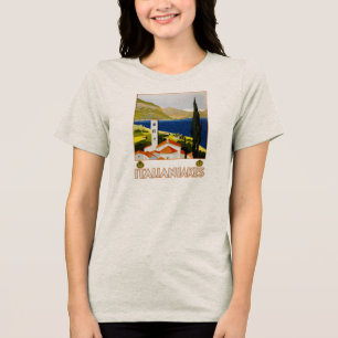 Italienische Seen Vintage Reisen Italien Tri-Blend Shirt