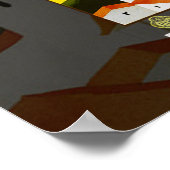 Italienische Seen Vintage Reiseplaner Art Poster (Ecke)