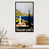 Italienische Seen Vintage Travel Poster und Retro (Küche)