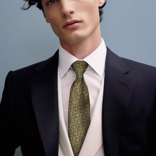 Italienische SeidenPrimrose Vintage Blütenblätter  Krawatte