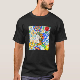 Italienische Sizilianische Mauren Kopf Karre Somme T-Shirt