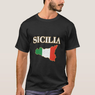 Italienische Sizilien-Karte Sicilia Sizilianer T-Shirt