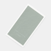 Italienische Solid Sage Green Wedding Serviette (Ecke)