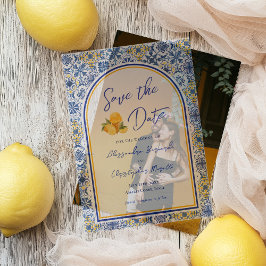 Italienische Sommer-Ziel-Hochzeit - Save The Date Pergament Einladungen