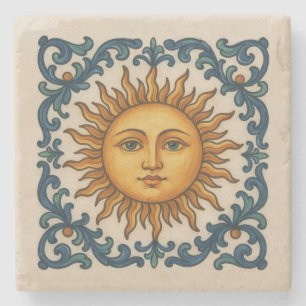 Italienische Sonne Steinuntersetzer