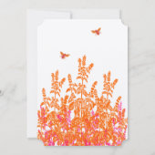 Italienische Sonnenuntergang Orange Pink Wildblume Einladung (Rückseite)