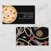 Italienische Spagetti Diner Restaurant Business Ca Visitenkarte (Vorne/Hinten)