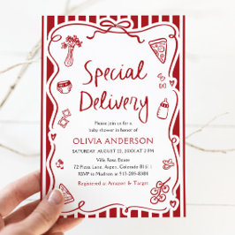 Italienische Spezial-Lieferung Whimsical Baby Dusc Einladung