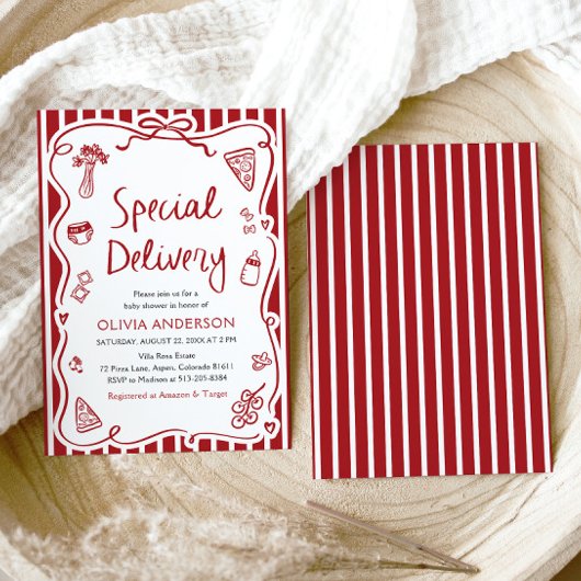 Italienische Spezial-Lieferung Whimsical Baby Dusc Einladung