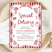 Italienische Spezial-Lieferung Whimsical Baby Dusc Einladung