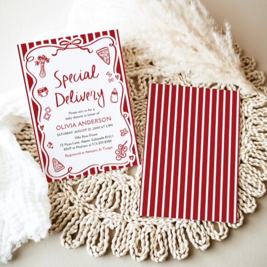 Italienische Spezial-Lieferung Whimsical Baby Dusc Einladung