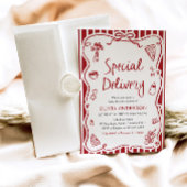 Italienische Spezial-Lieferung Whimsical Baby Dusc Einladung