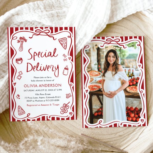 Italienische Spezial-Lieferung Whimsical Baby Dusc Einladung