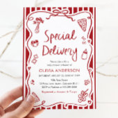 Italienische Spezial-Lieferung Whimsical Baby Dusc Einladung