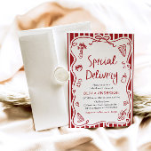 Italienische Spezial-Lieferung Whimsical Baby Dusc Einladung