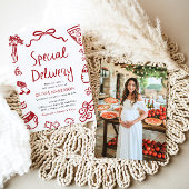 Italienische Spezial-Lieferung Whimsical Baby Dusc Einladung