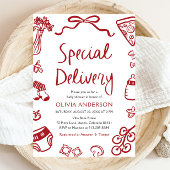 Italienische Spezial-Lieferung Whimsical Baby Dusc Einladung