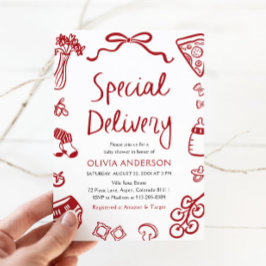 Italienische Spezial-Lieferung Whimsical Baby Dusc Einladung