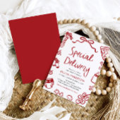 Italienische Spezial-Lieferung Whimsical Baby Dusc Einladung