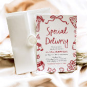 Italienische Spezial-Lieferung Whimsical Baby Dusc Einladung