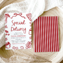 Italienische Spezial-Lieferung Whimsical Baby Dusc Einladung