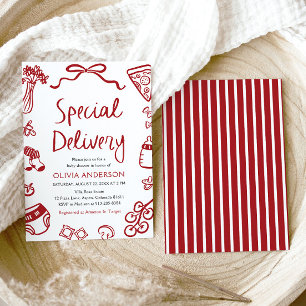 Italienische Spezial-Lieferung Whimsical Baby Dusc Einladung