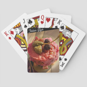 Italienische Spielkarten - Gourmet Food Foto