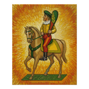 Italienische Spielkarten - Reiter der Kreuz, Scopa Poster