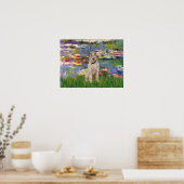 Italienische Spinone 12 - Lilies 2 Poster (Küche)