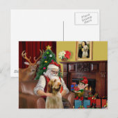 Italienische Spinone des Weihnachtsmanns Feiertagspostkarte (Vorne/Hinten)