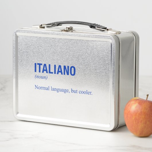 ITALIENISCHE Sprache Metall Brotdose (Beispiel)