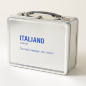 ITALIENISCHE Sprache Metall Brotdose (Vorderseite)