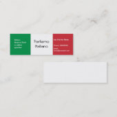 Italienische Sprache unterrichten — Werbeschriften Mini Visitenkarte (Vorne/Hinten)