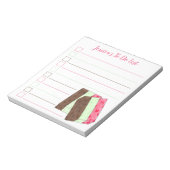 Italienische Spumoni-Eiscreme Personalisiert zu fü Notizblock (Rotiert)